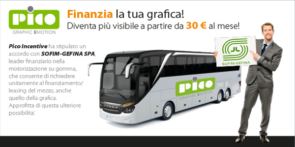 Accordo tra Sofim Gefina e Pico Incentive per finanziamento grafica bus