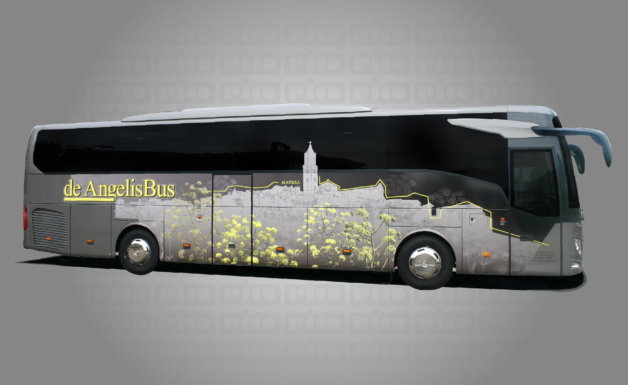 Autobus Mercedes Tourismo euro 6 grafica De Angelis