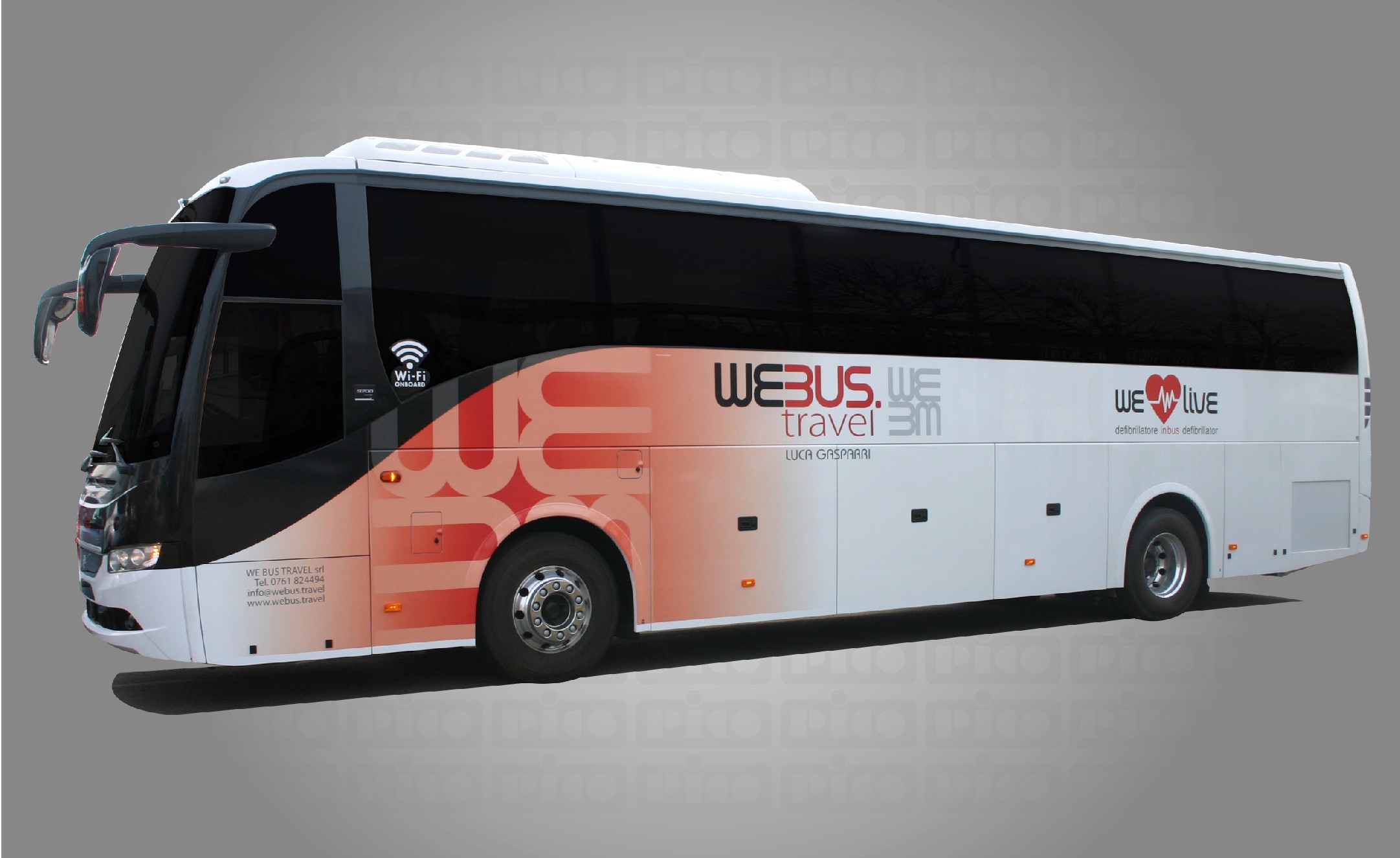 Volvo bus grafica Pico Incentive per WeBus Travel